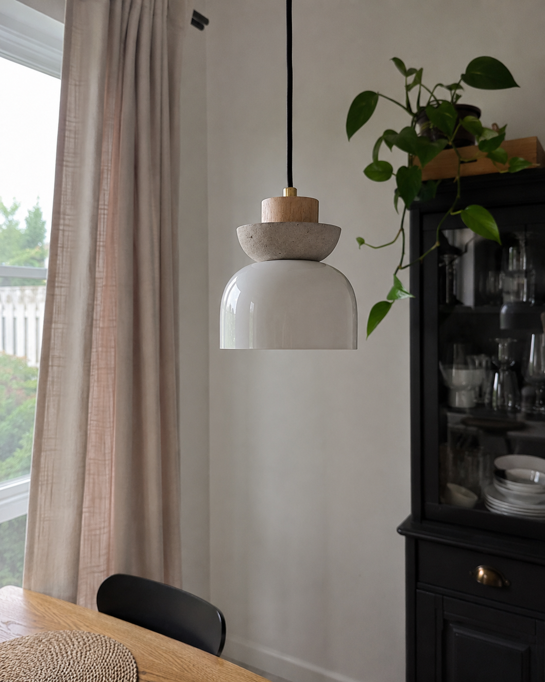 Yuto | Japanese Log Cream Mini Pendant