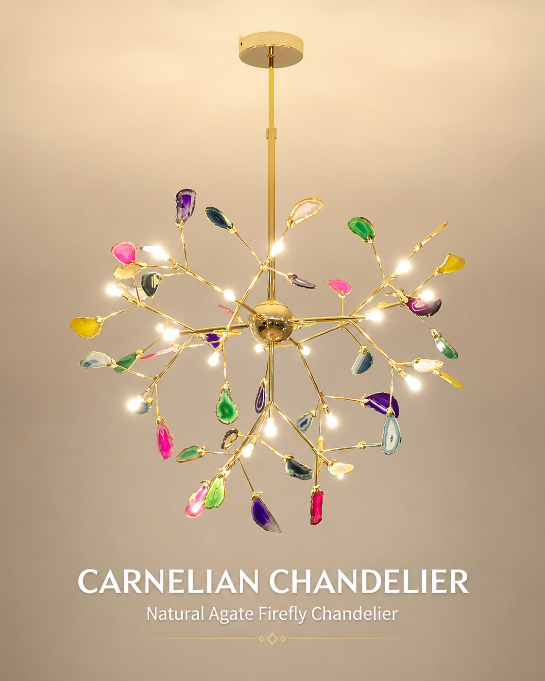 Orion | Nordic Firefly Onyx Chandelier