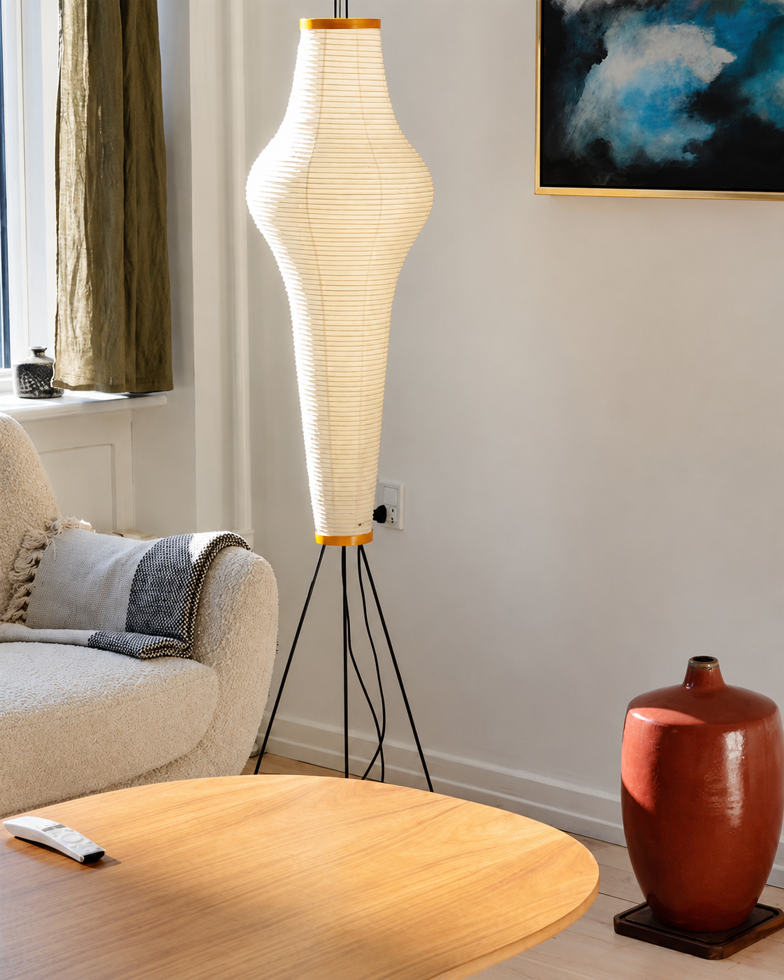 Ryo | Japanese Rice Paper Lantern Floor Lamp
