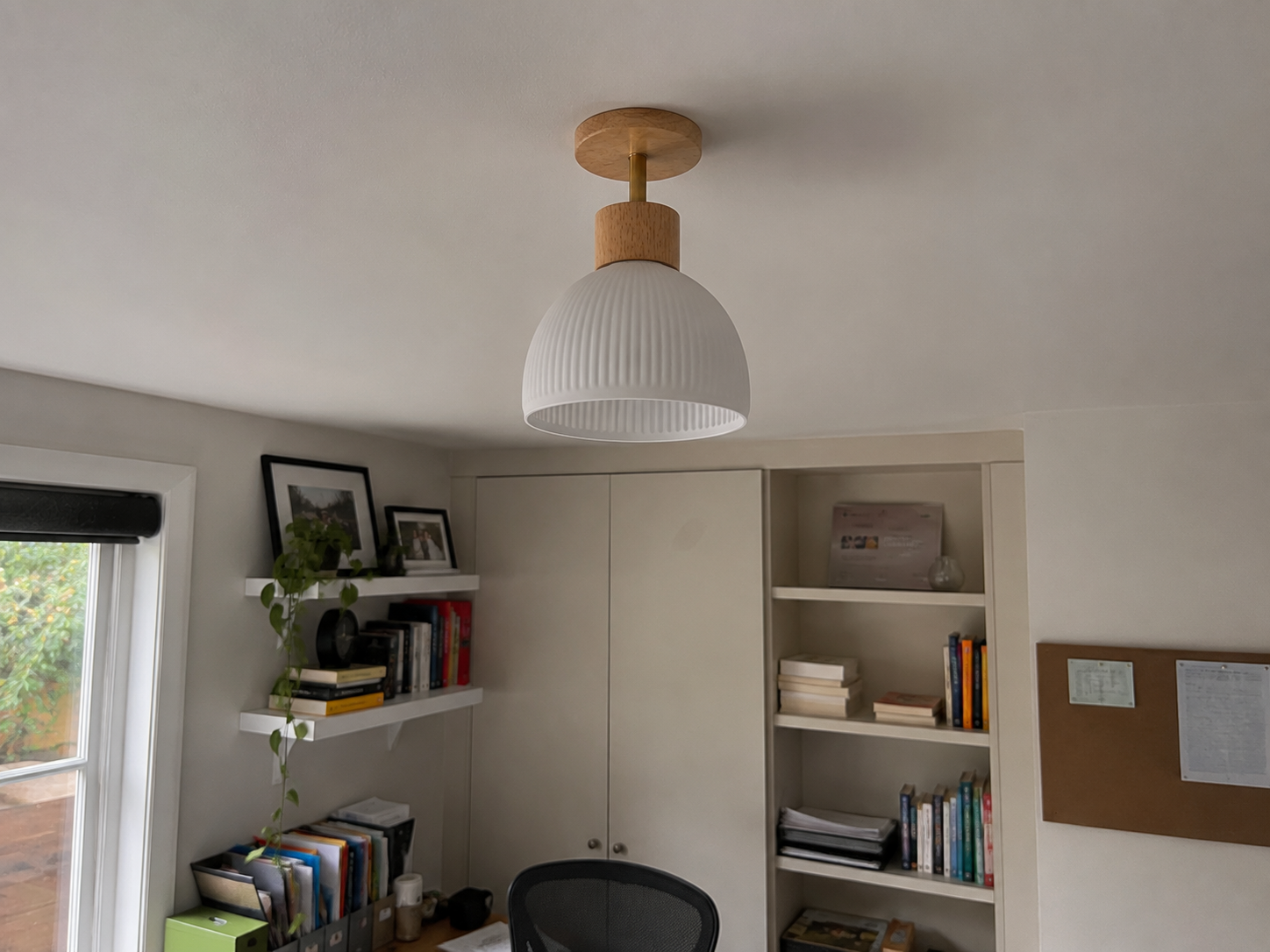 Ezra | Nordic Cream Flush Mount Ceiling Light