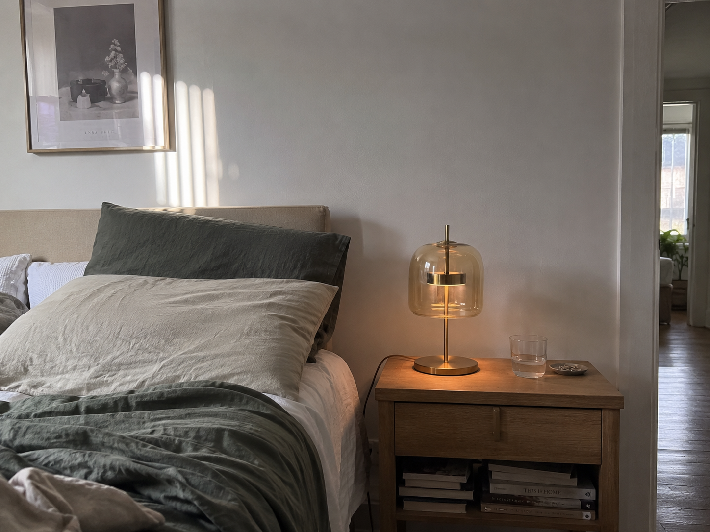 Sienna | Modern Glass Bedside Lamp
