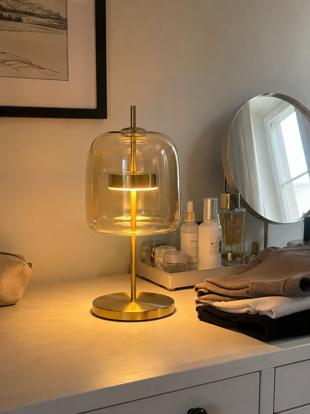 Sienna | Modern Glass Bedside Lamp