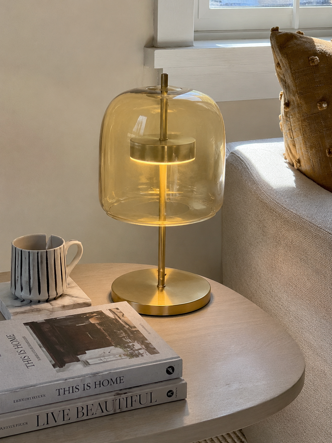 Sienna | Modern Glass Bedside Lamp