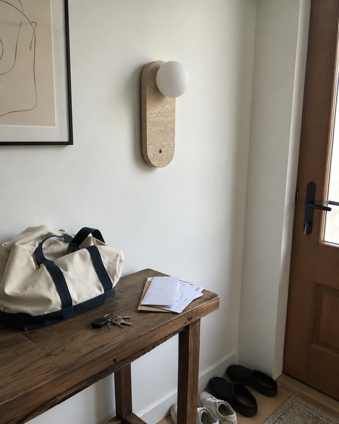 Tama | Yellow Travertine Wall Sconce