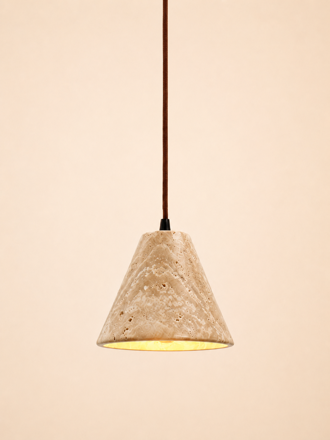 Iwa | Travertine Stone Pendant Light