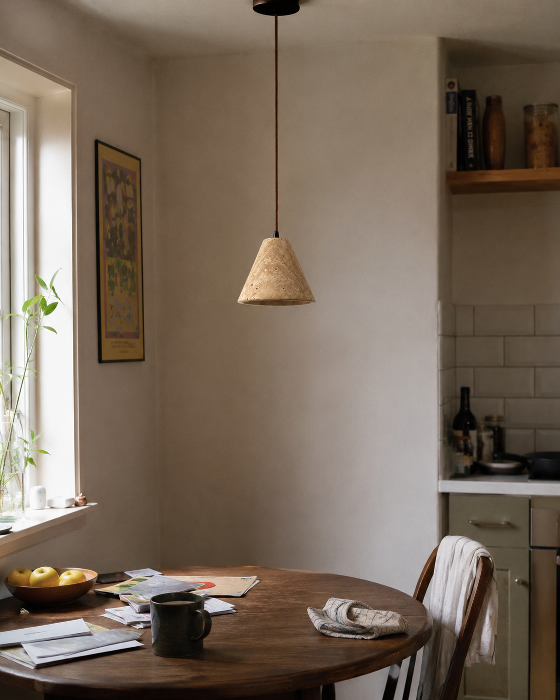 Iwa | Travertine Stone Pendant Light