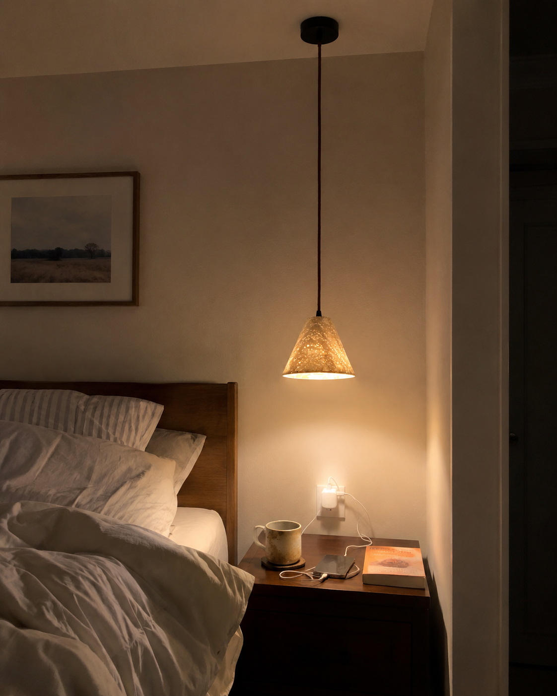 Iwa | Travertine Stone Pendant Light