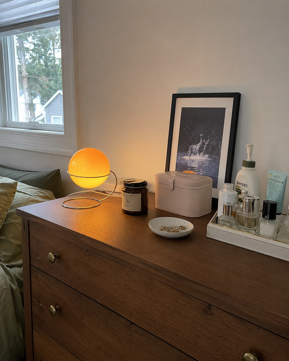 Seren | Modern Glass Coffee Table Lamp
