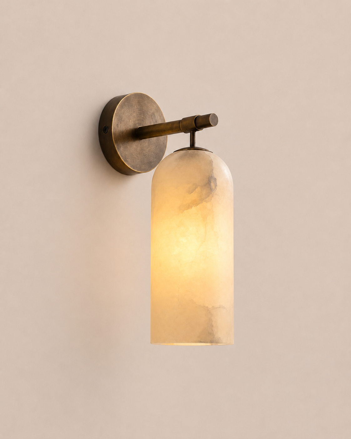 Volta | Alabaster & Brass Wall Sconce