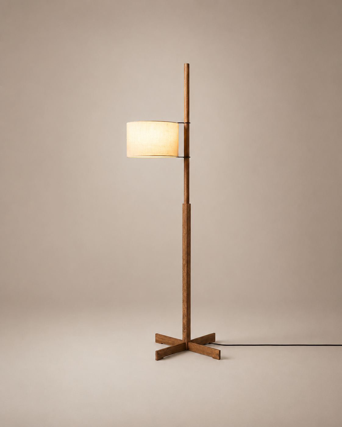 August | Nordic Solid Wood Adjustable Floor Lamp
