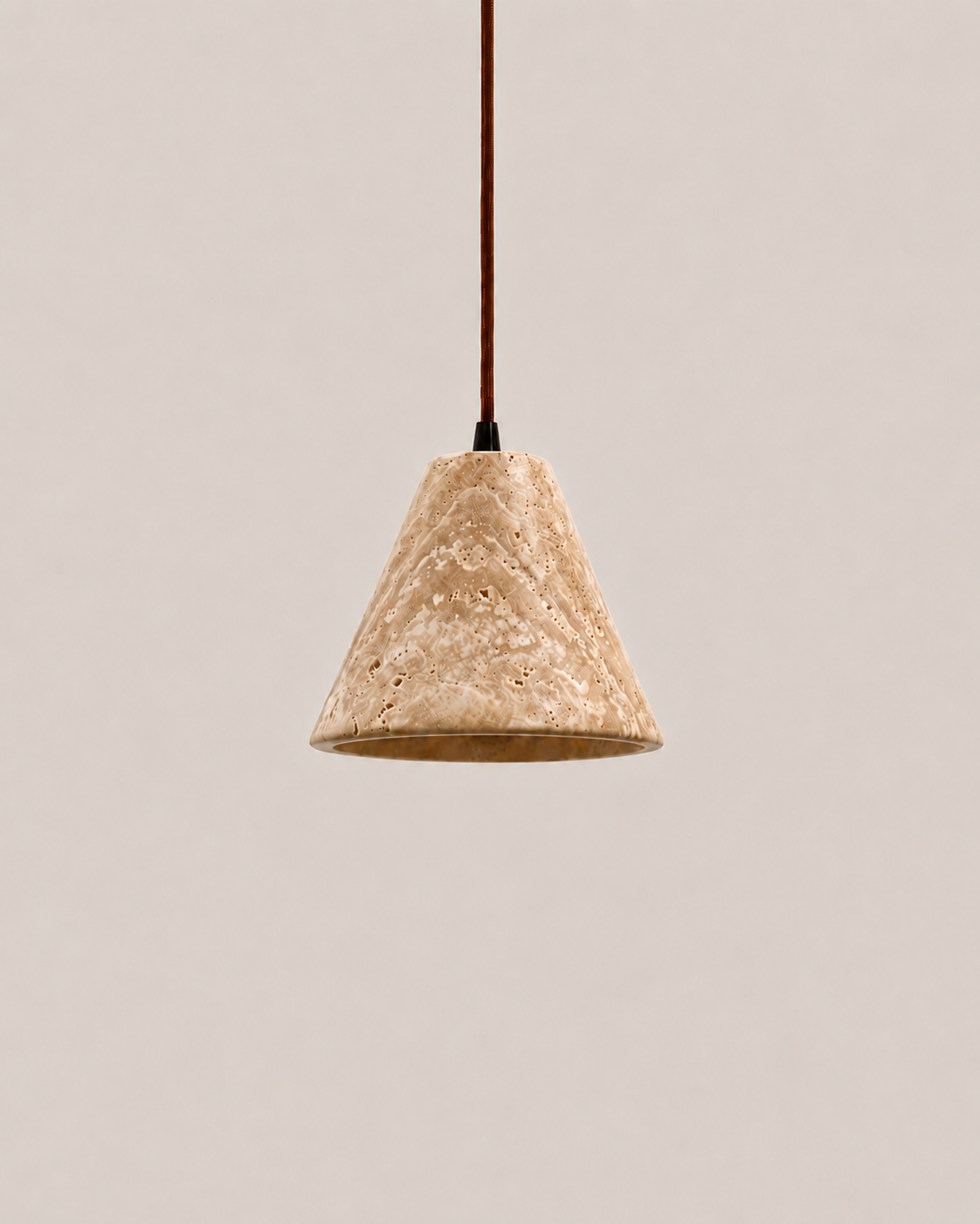Iwa | Travertine Stone Pendant Light
