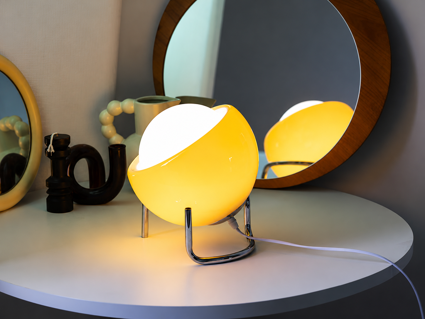 Coraline | Bauhaus Glass Globe Table Lamp