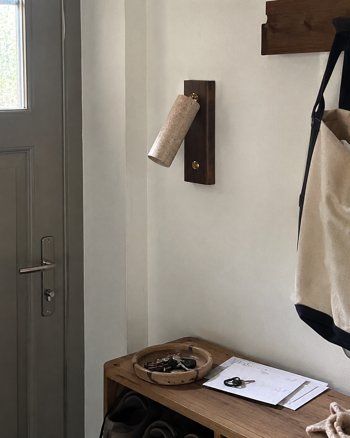 Iwa | Travertine Pivot Wall Sconce
