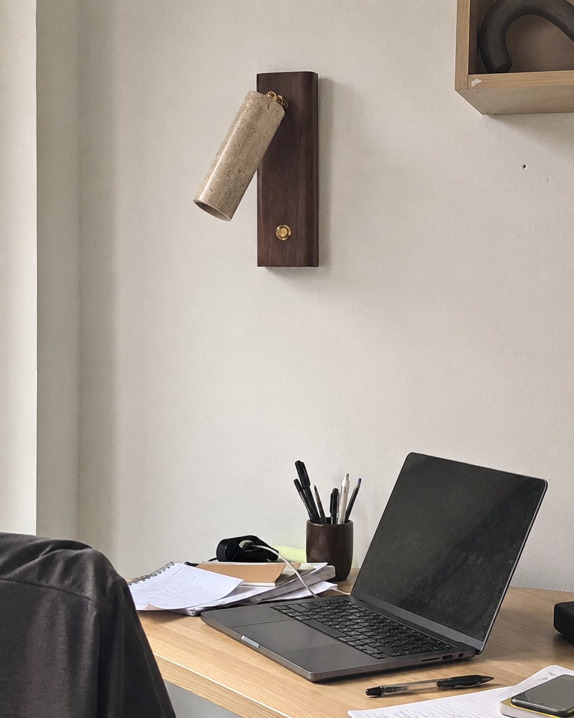 Iwa | Travertine Pivot Wall Sconce
