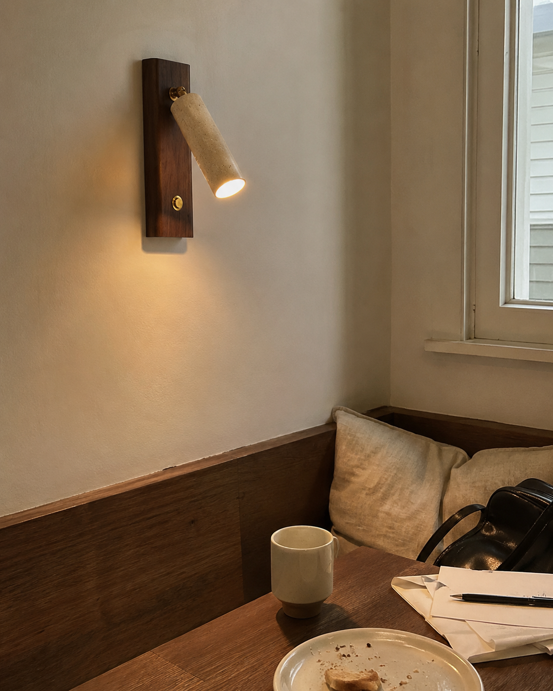 Iwa | Travertine Pivot Wall Sconce