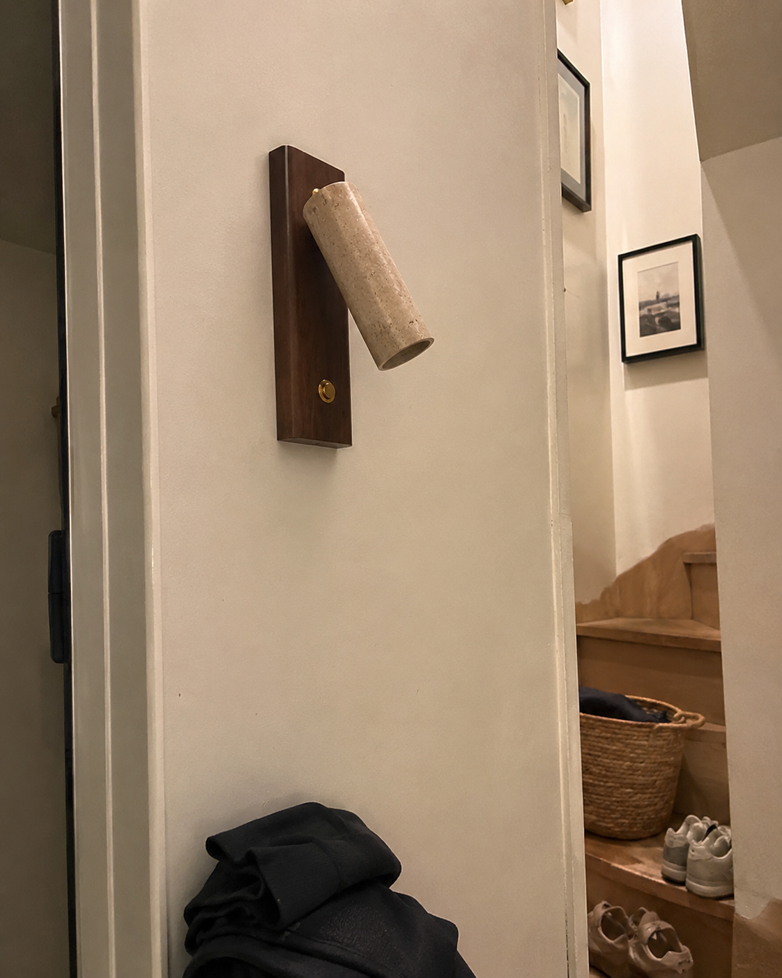 Iwa | Travertine Pivot Wall Sconce