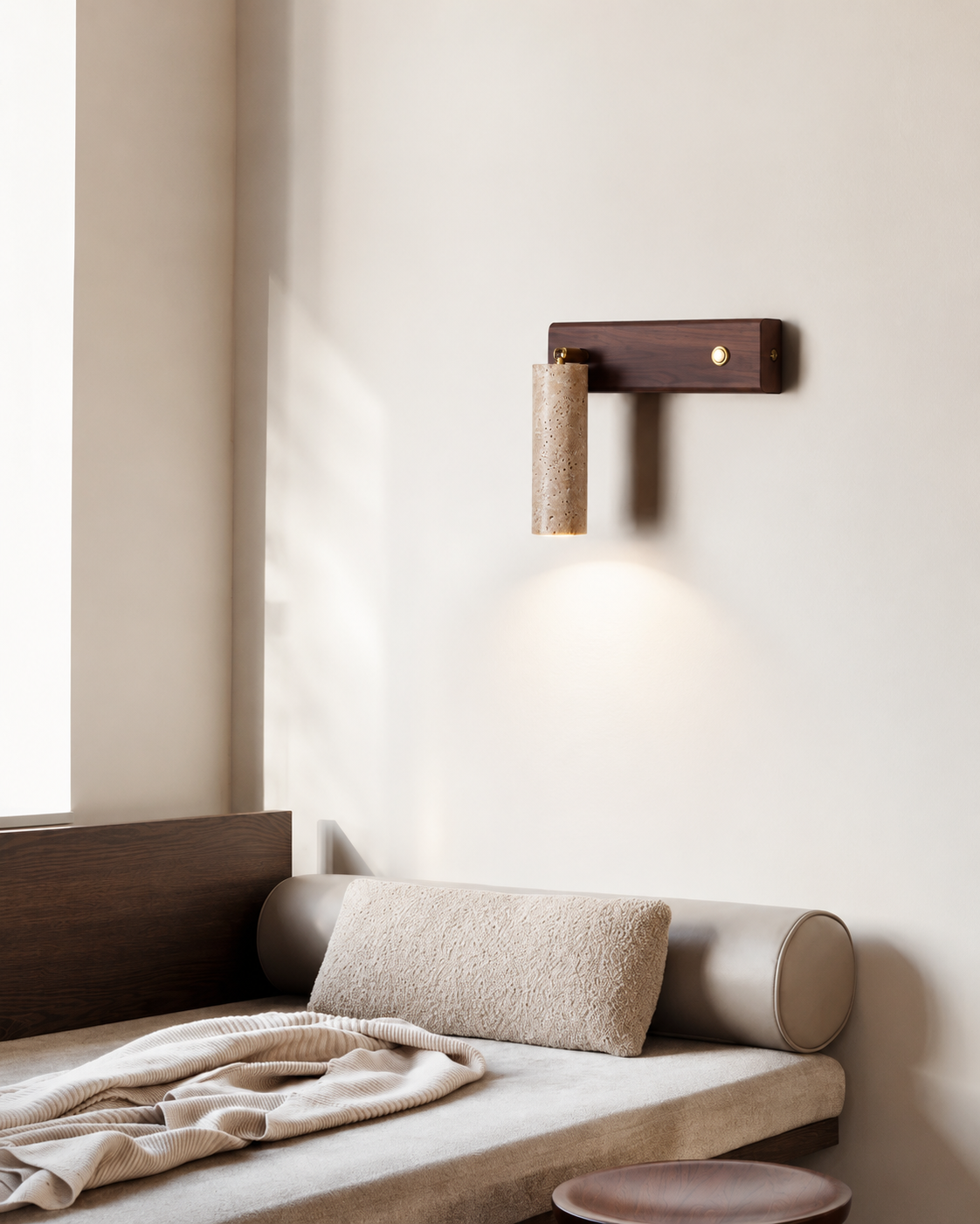 Iwa | Travertine Pivot Wall Sconce