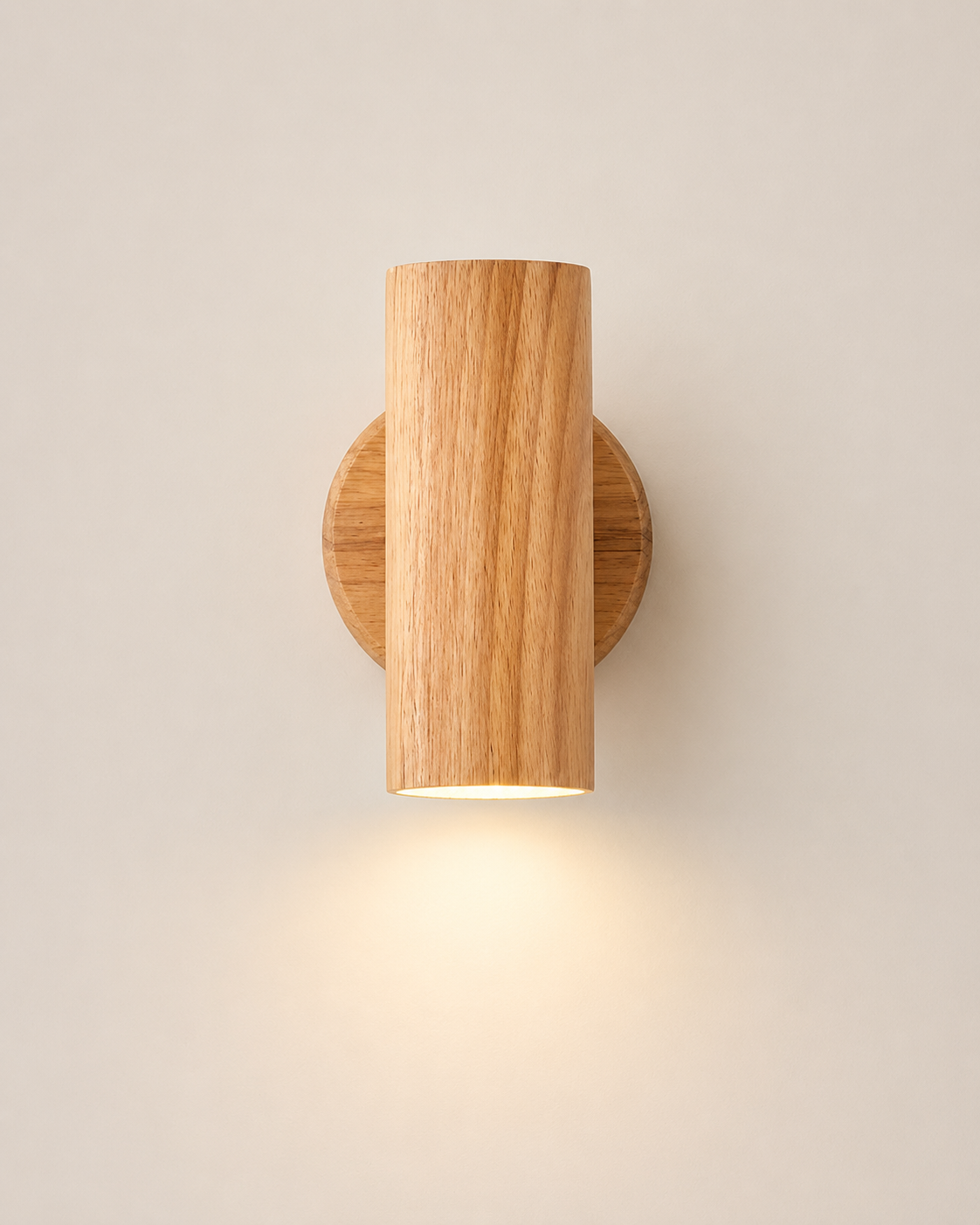 Yoko | Oak Cylinder Wall Sconce
