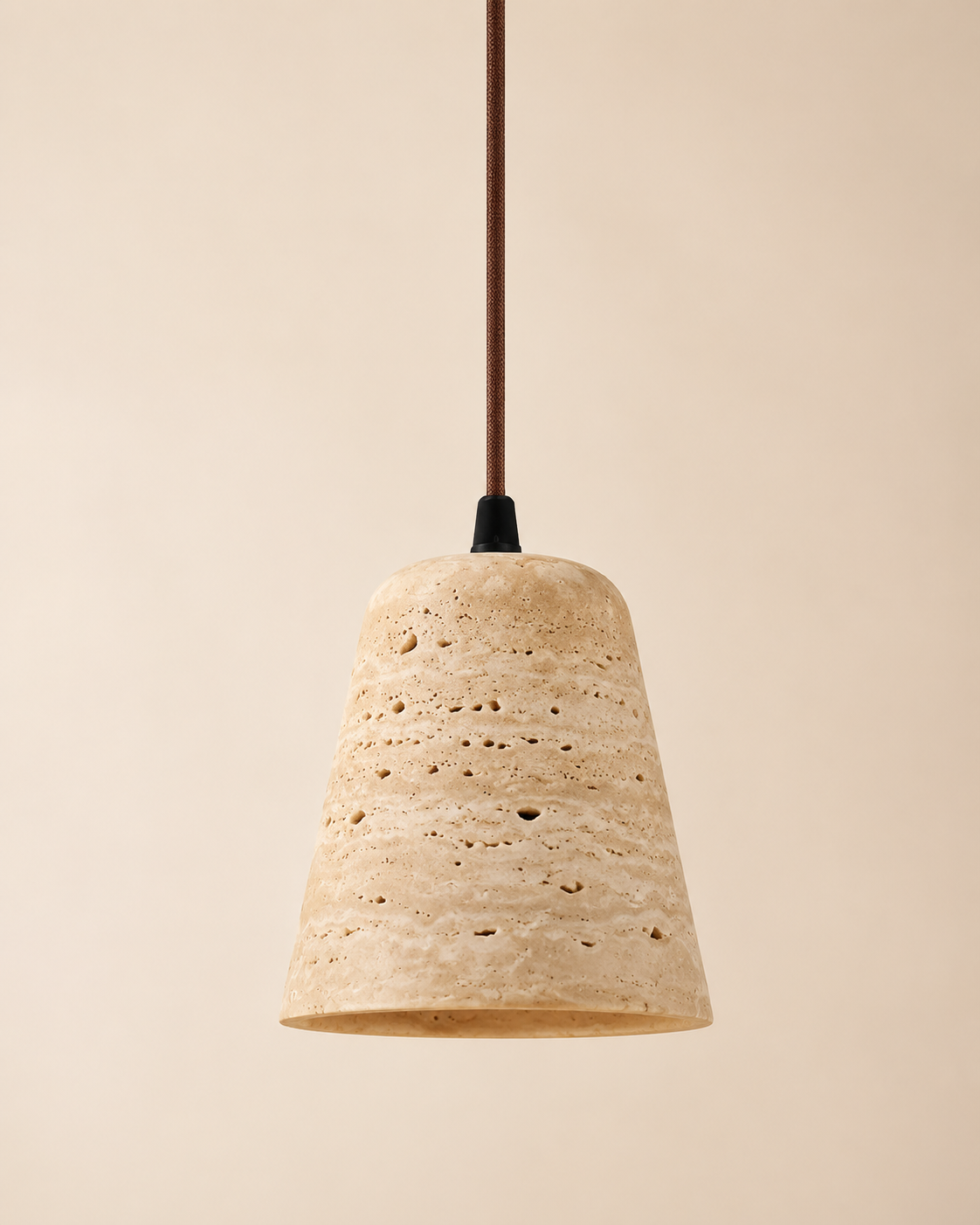 Nala | Travertine Cone Pendant Light