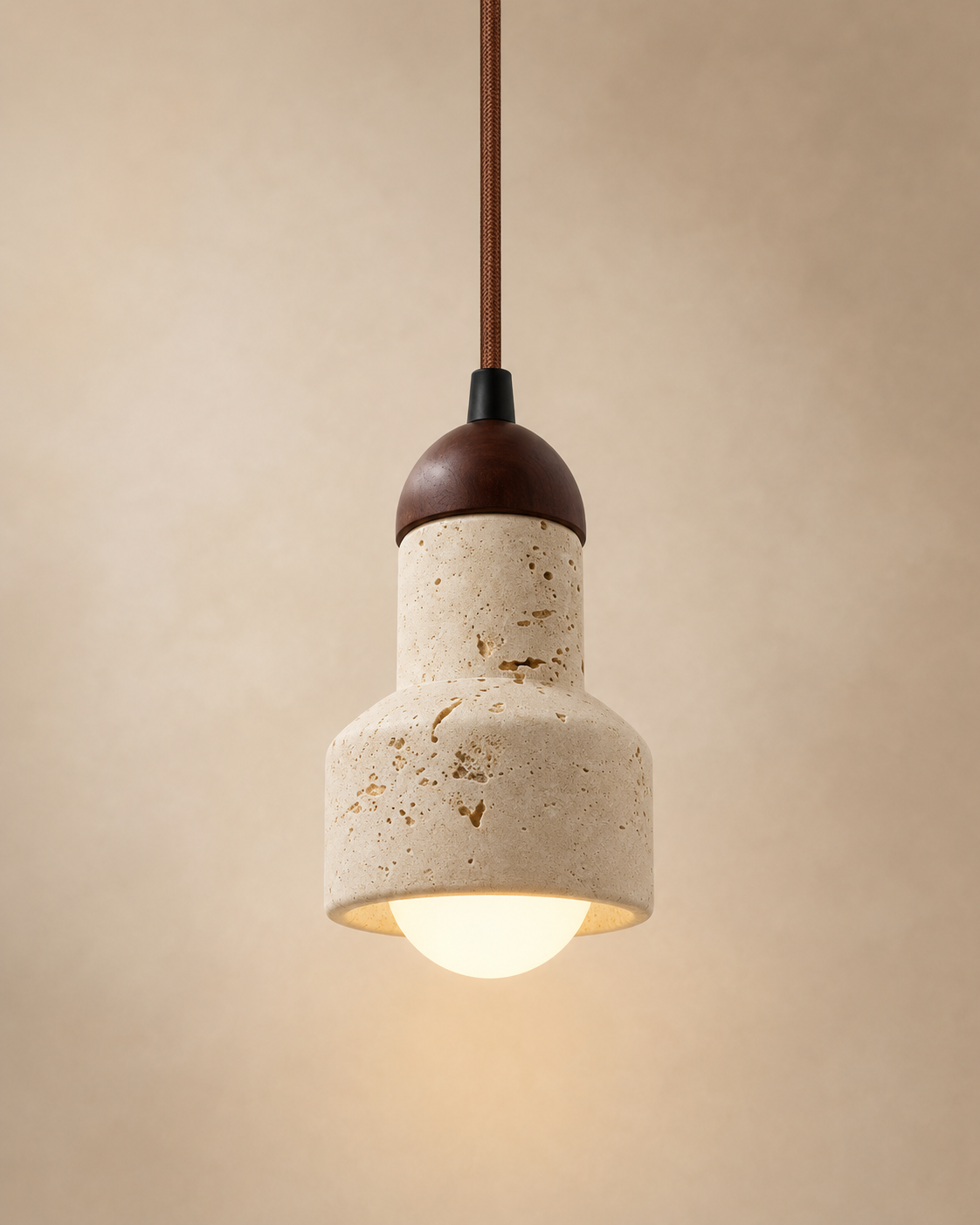Calice | Travertine Cup Pendant Light