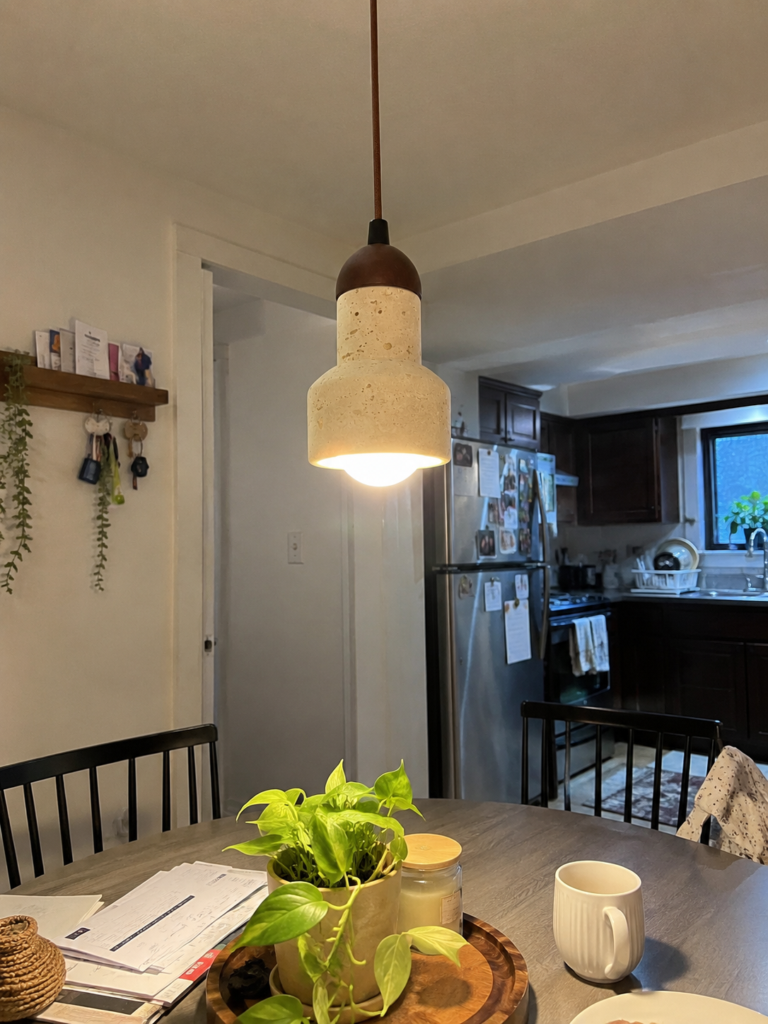 Calice | Travertine Cup Pendant Light