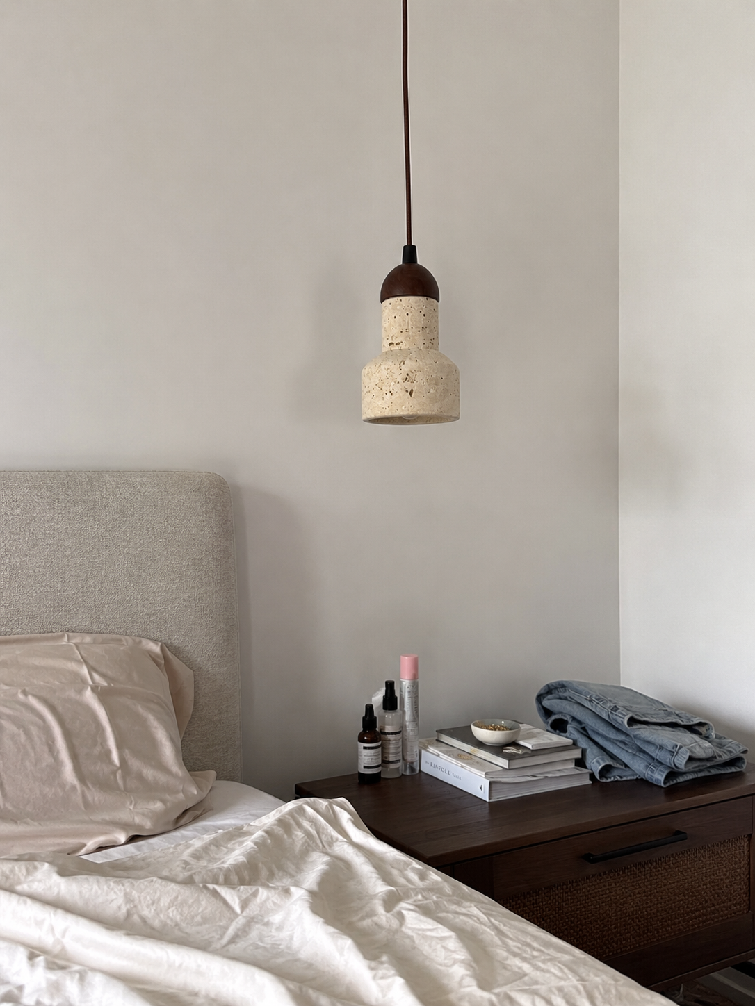Calice | Travertine Cup Pendant Light