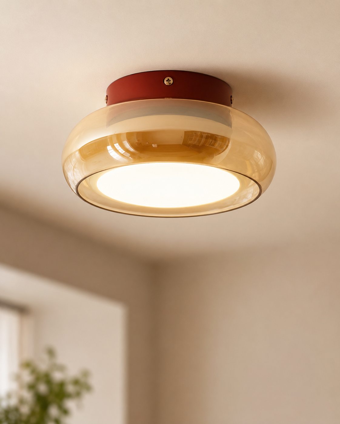 Tondo | Cognac Glass Flush Mount Ceiling Light