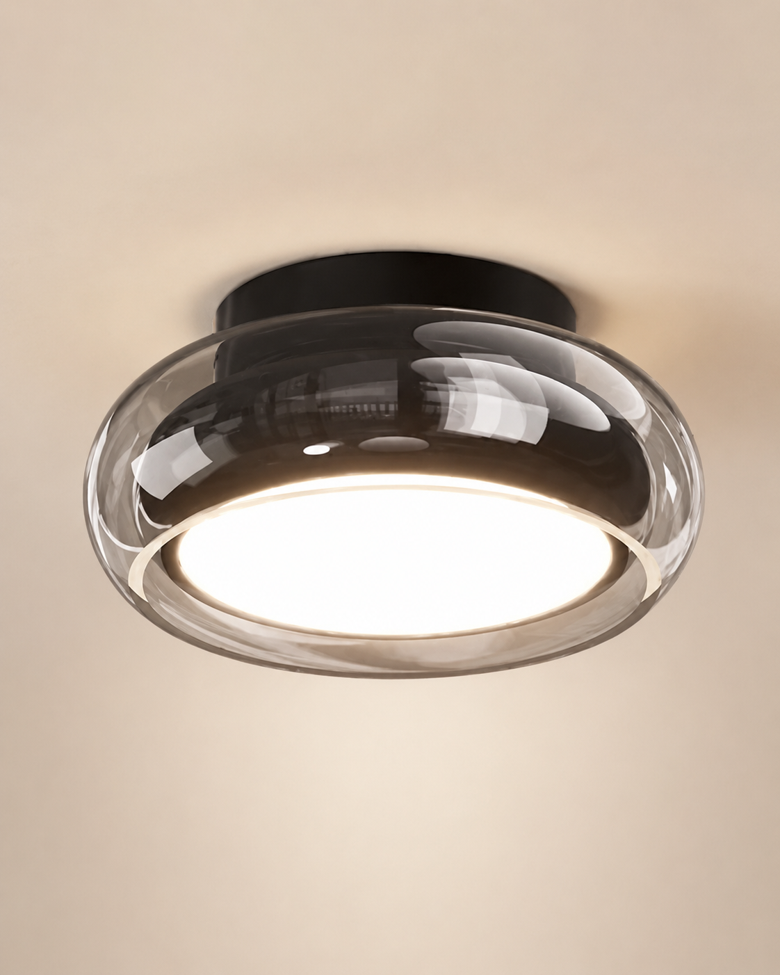 Tondo | Cognac Glass Flush Mount Ceiling Light