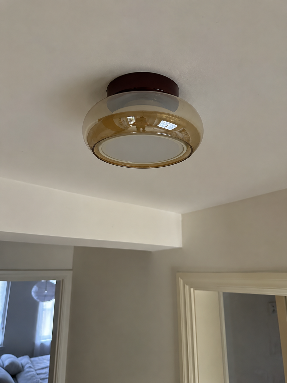 Tondo | Cognac Glass Flush Mount Ceiling Light