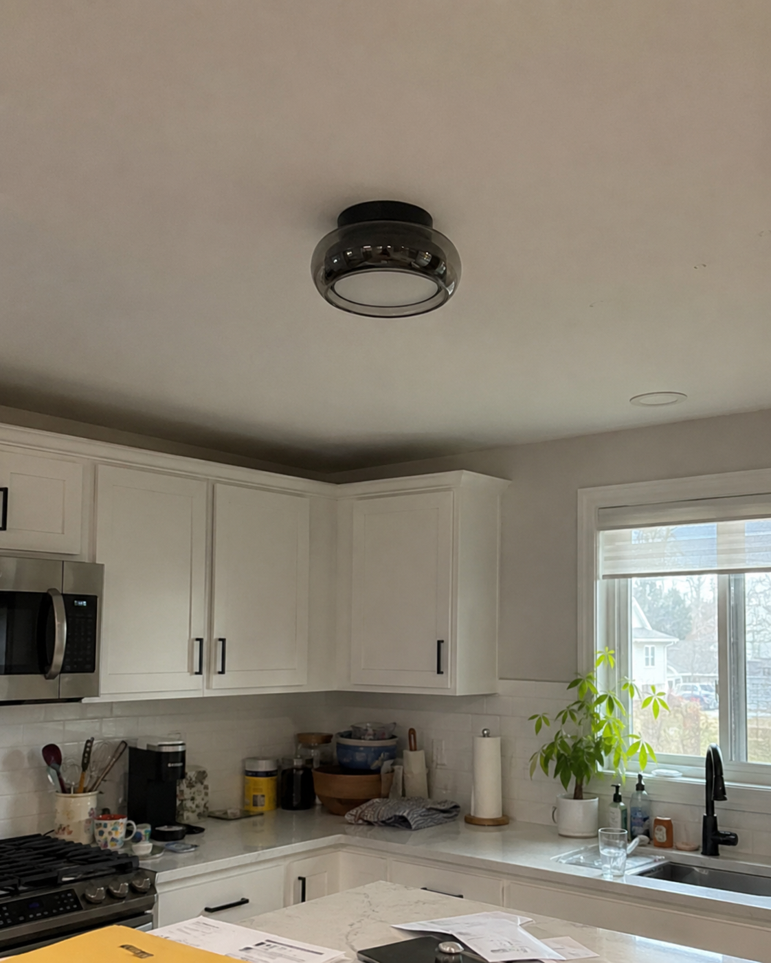 Tondo | Cognac Glass Flush Mount Ceiling Light