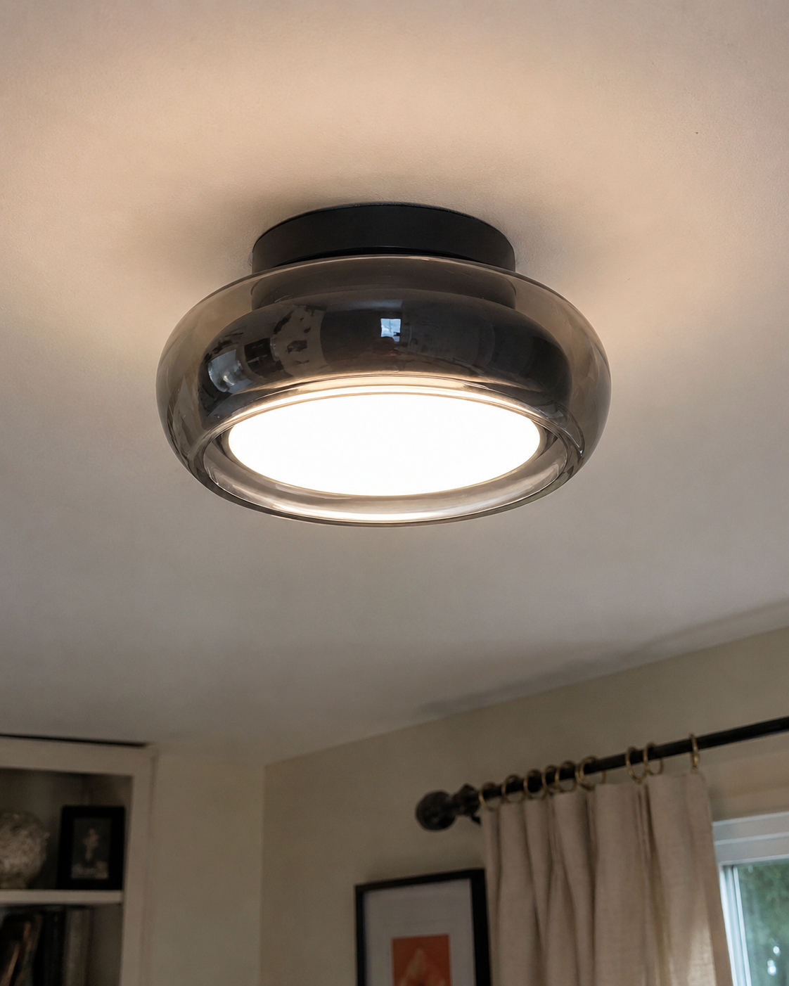 Tondo | Cognac Glass Flush Mount Ceiling Light