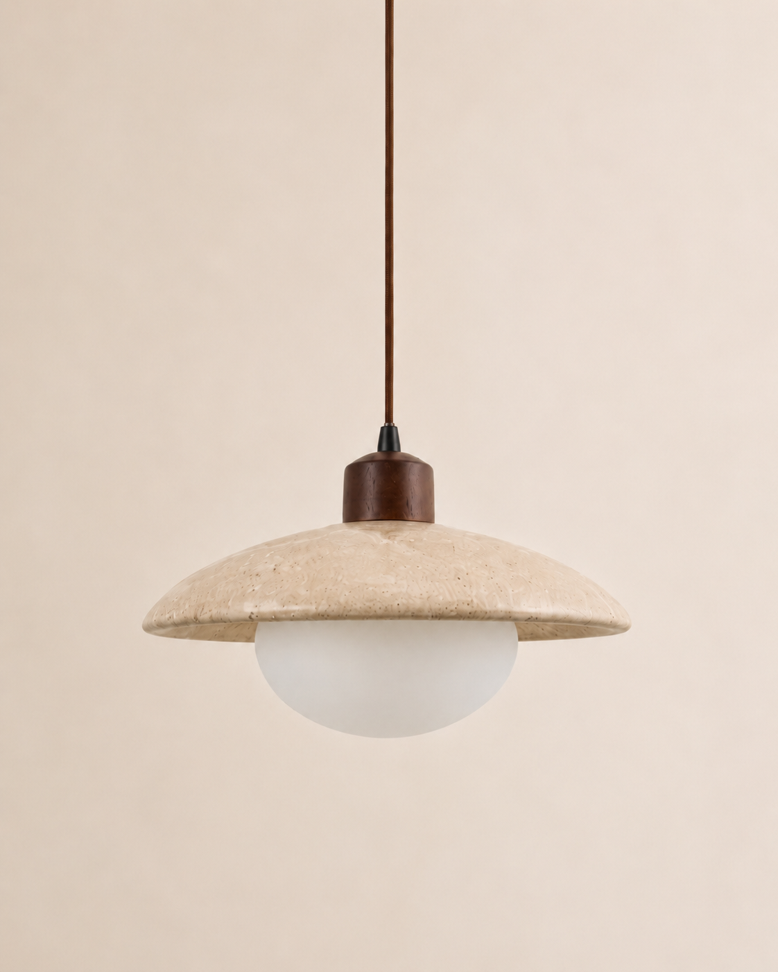 Sara | Travertine Disc Pendant Light