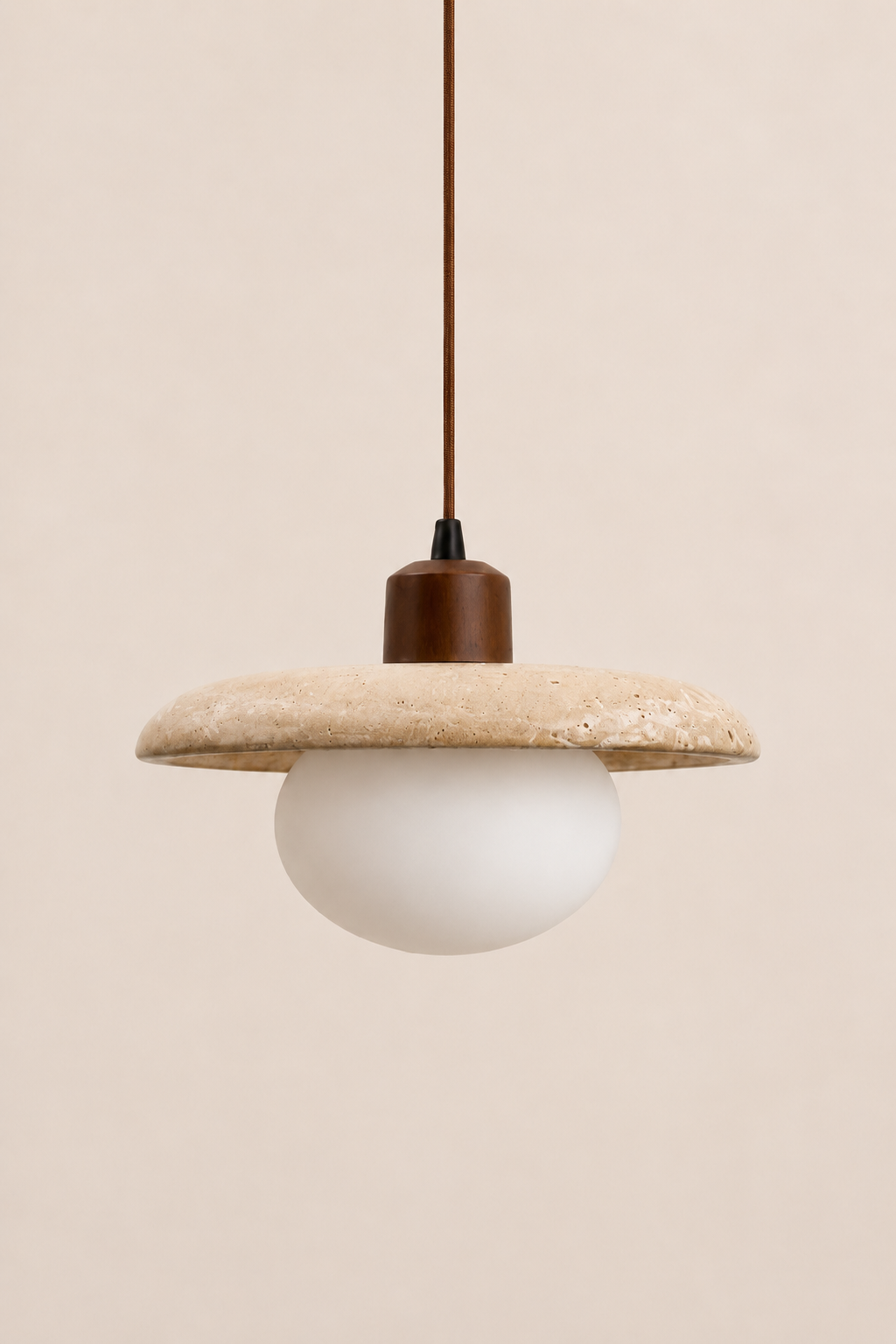 Sara | Travertine Disc Pendant Light