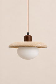Sara | Travertine Disc Pendant Light