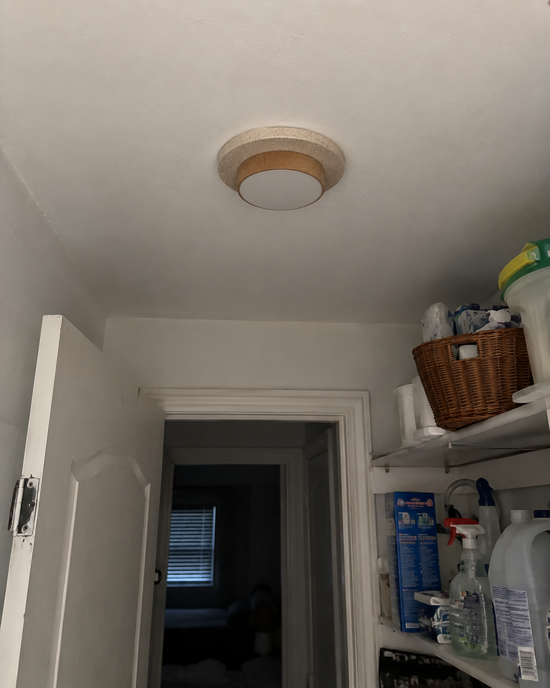 Elara | Travertine Wood Stone Ceiling Light