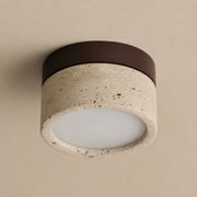 Ember | Travertine Flush Mount Ceiling Light
