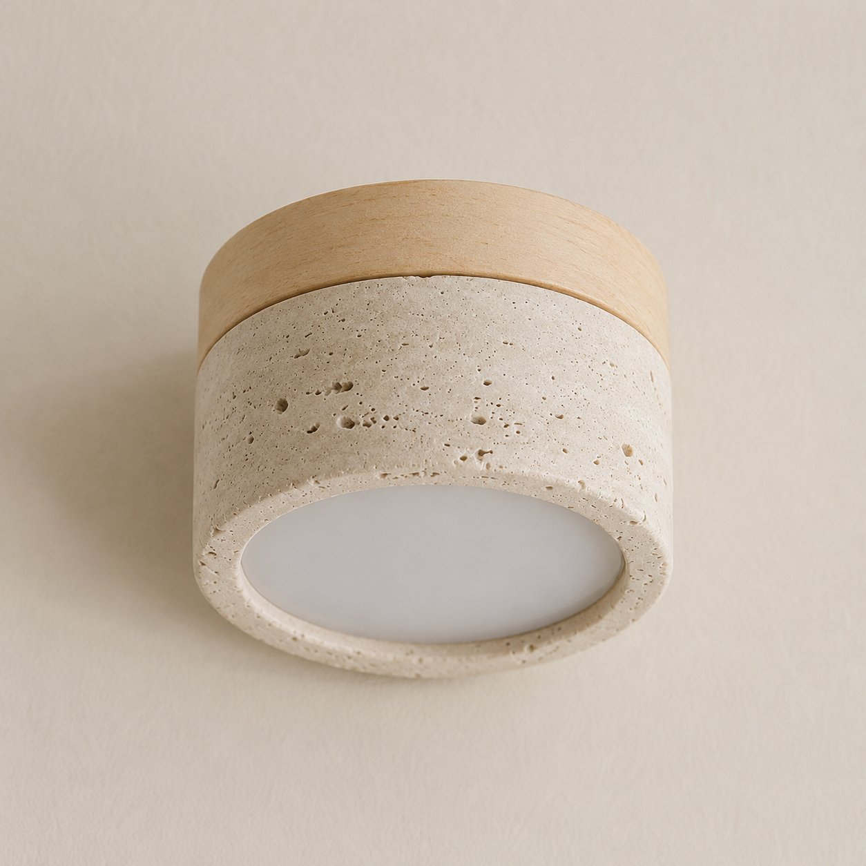 Ember | Travertine Flush Mount Ceiling Light