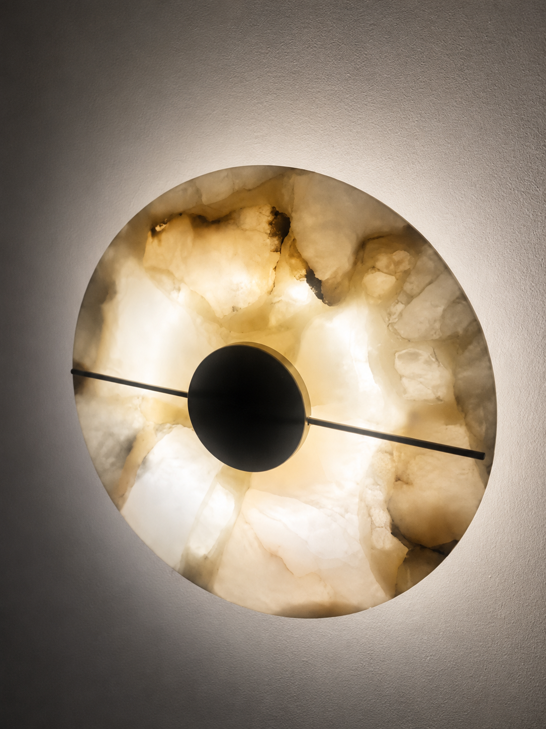 Eclipse | Round Marble Wall Sconce