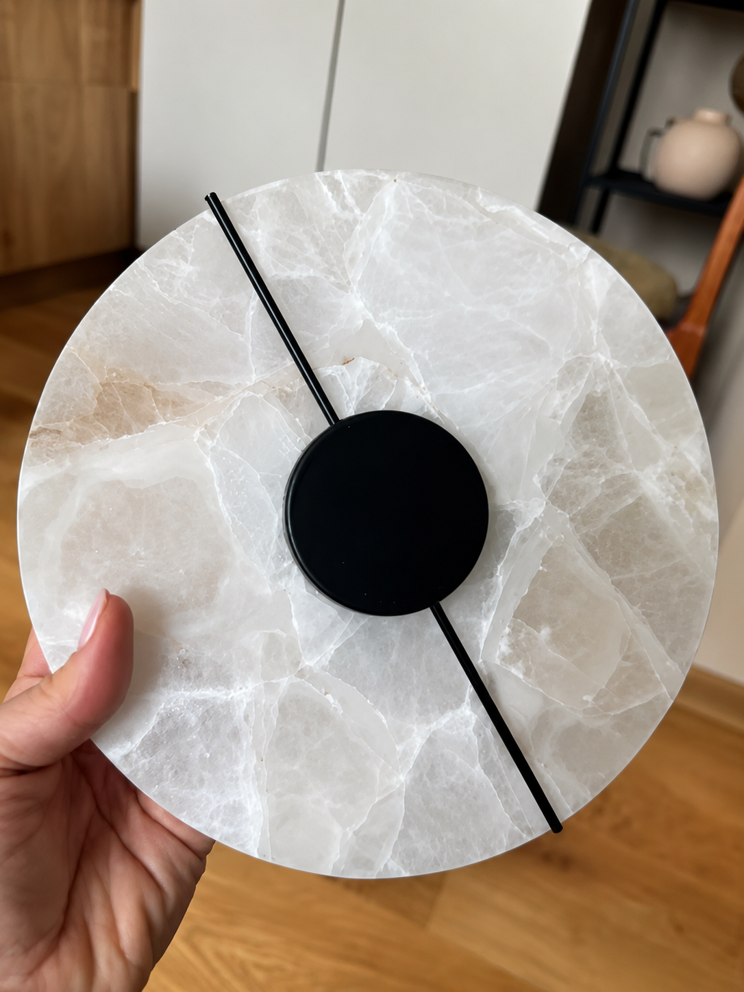 Eclipse | Round Marble Wall Sconce