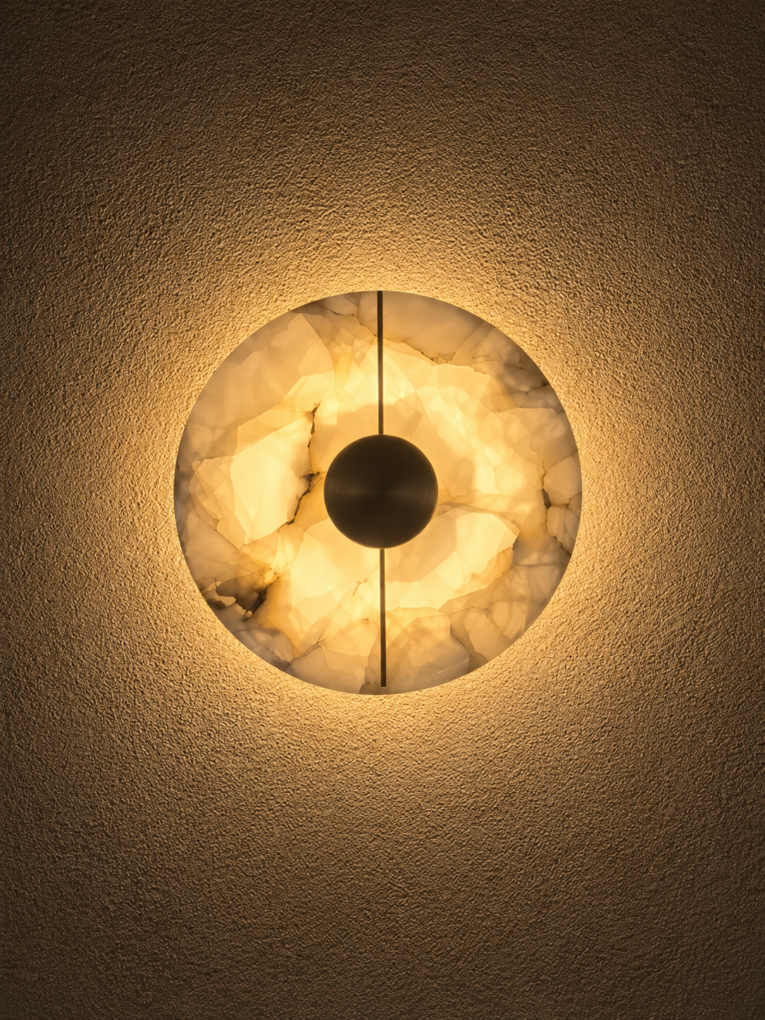 Eclipse | Round Marble Wall Sconce