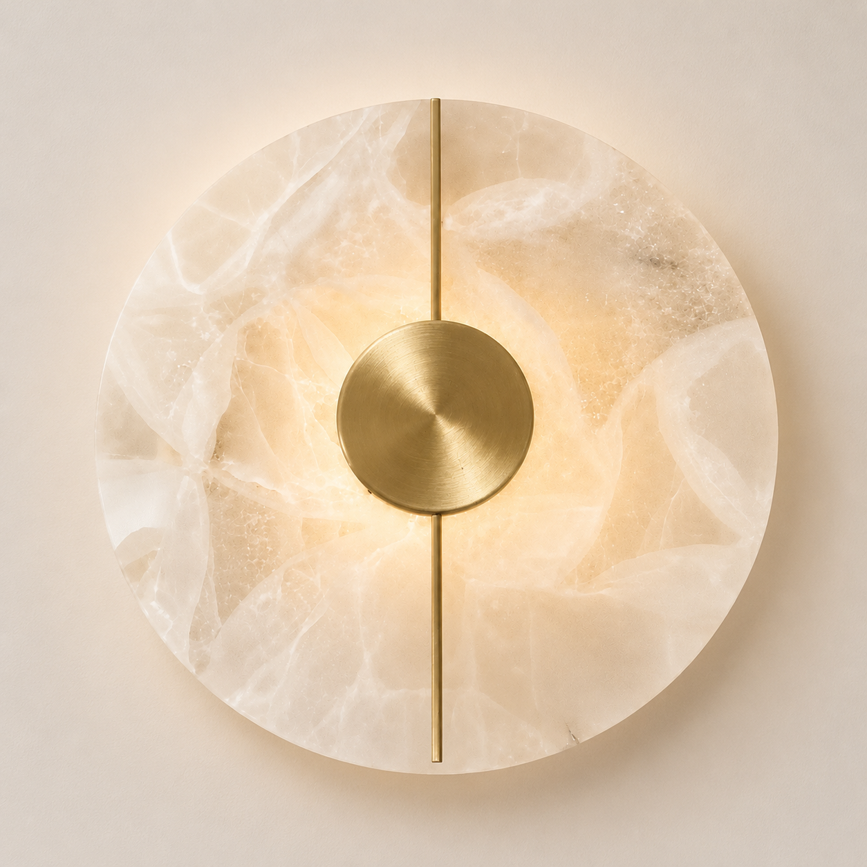 Eclipse | Round Marble Wall Sconce