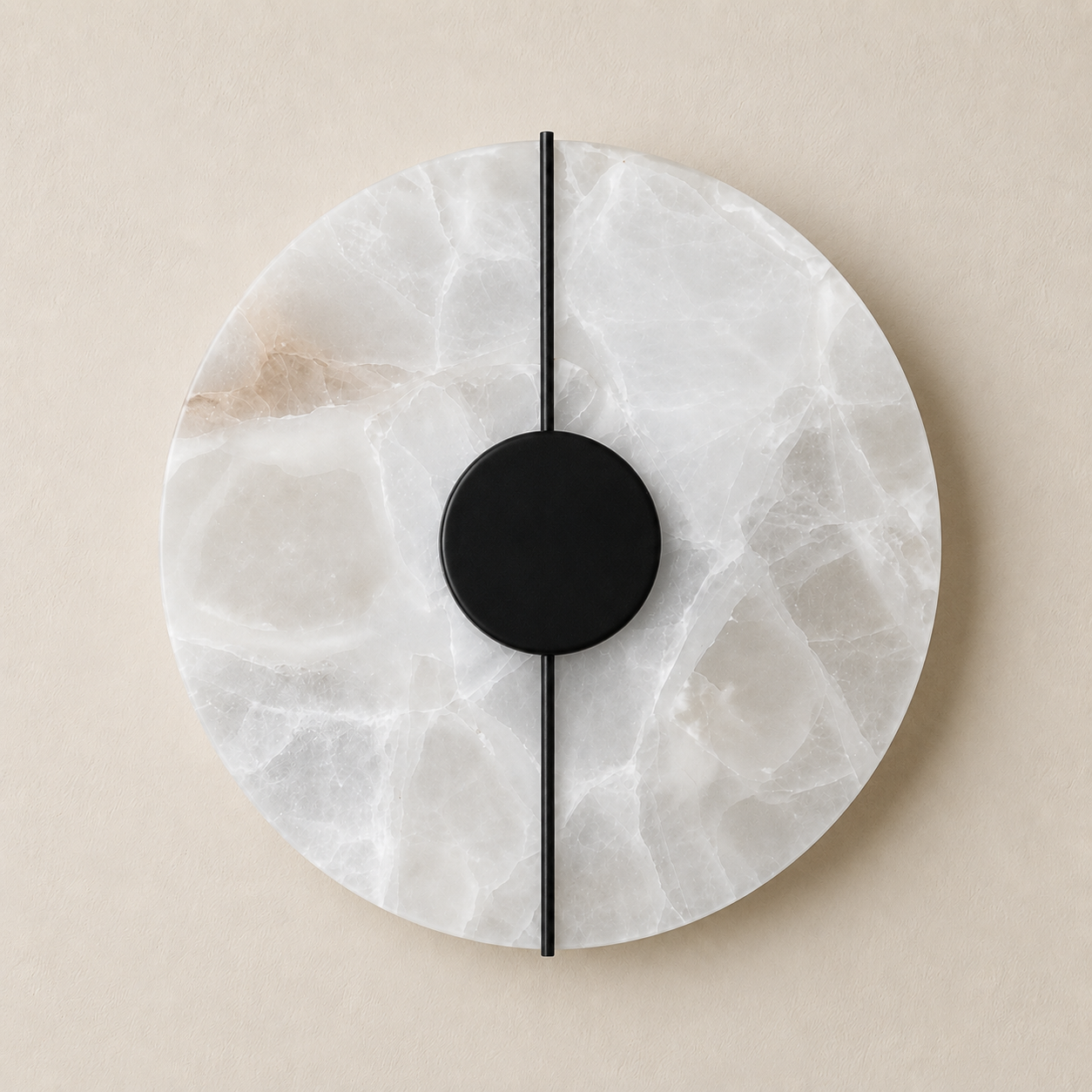 Eclipse | Round Marble Wall Sconce