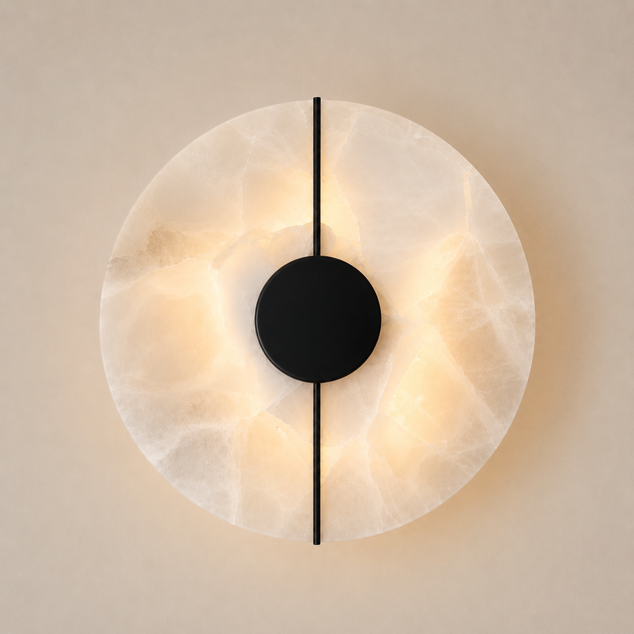 Eclipse | Round Marble Wall Sconce
