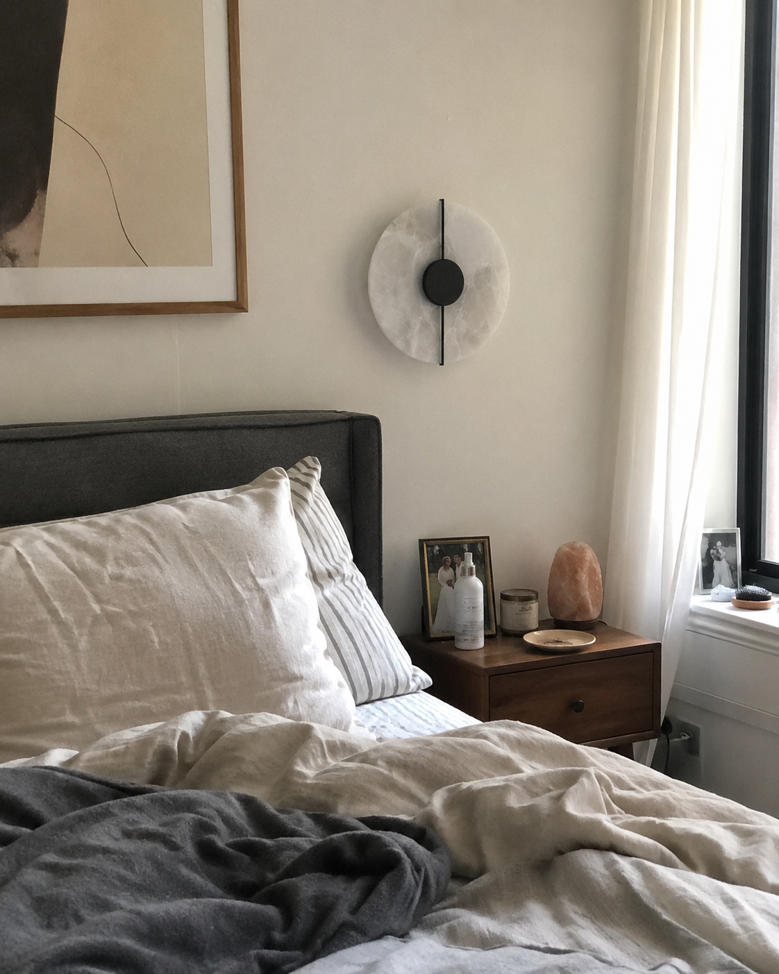 Eclipse | Round Marble Wall Sconce