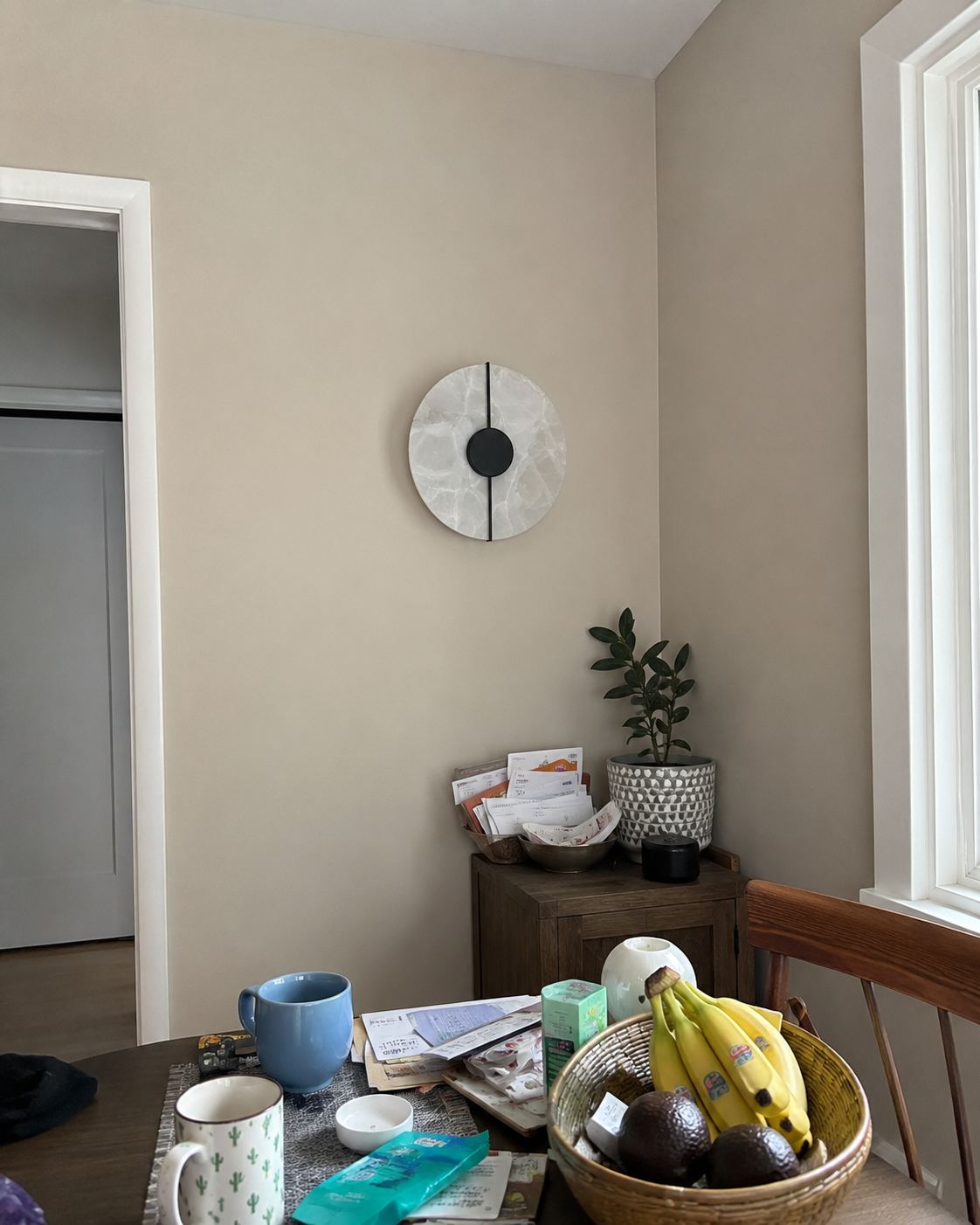 Eclipse | Round Marble Wall Sconce