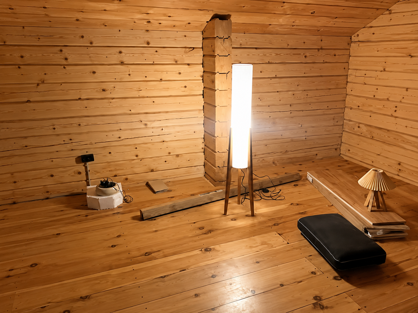 Willow | Japanese Wood Floor Lamp