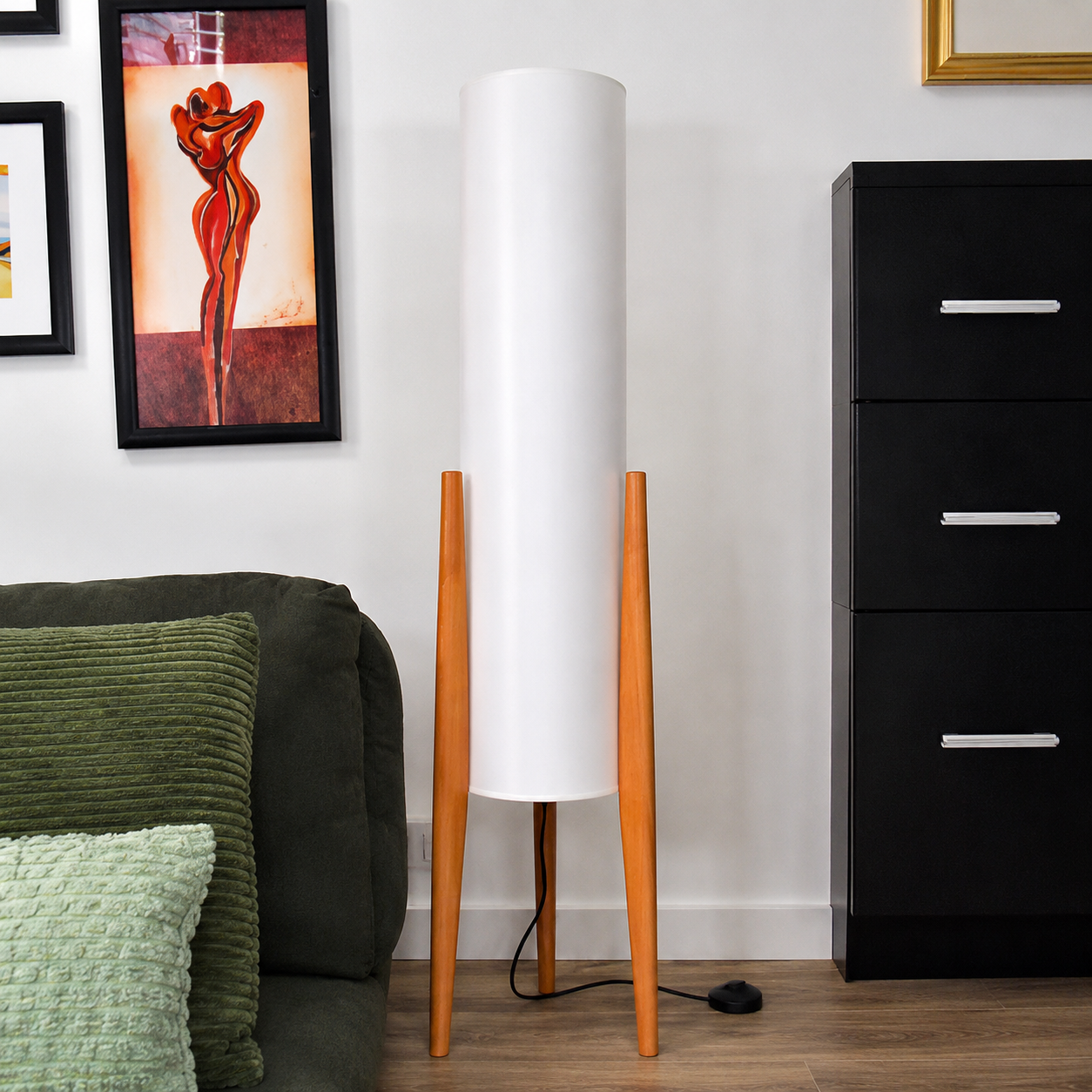 Willow | Japanese Wood Floor Lamp