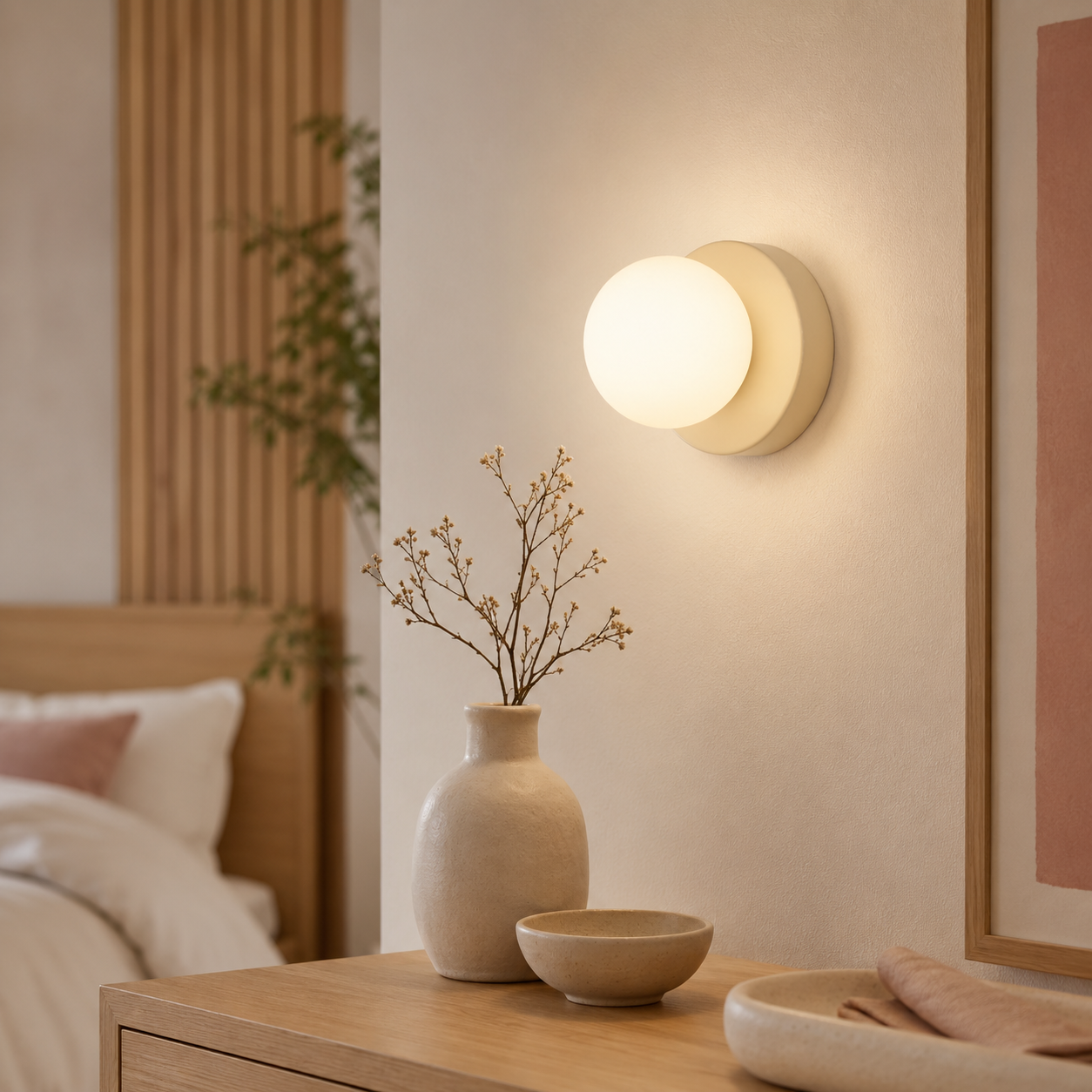 Rosalie | Macaron Sphere Glass Wall Sconce