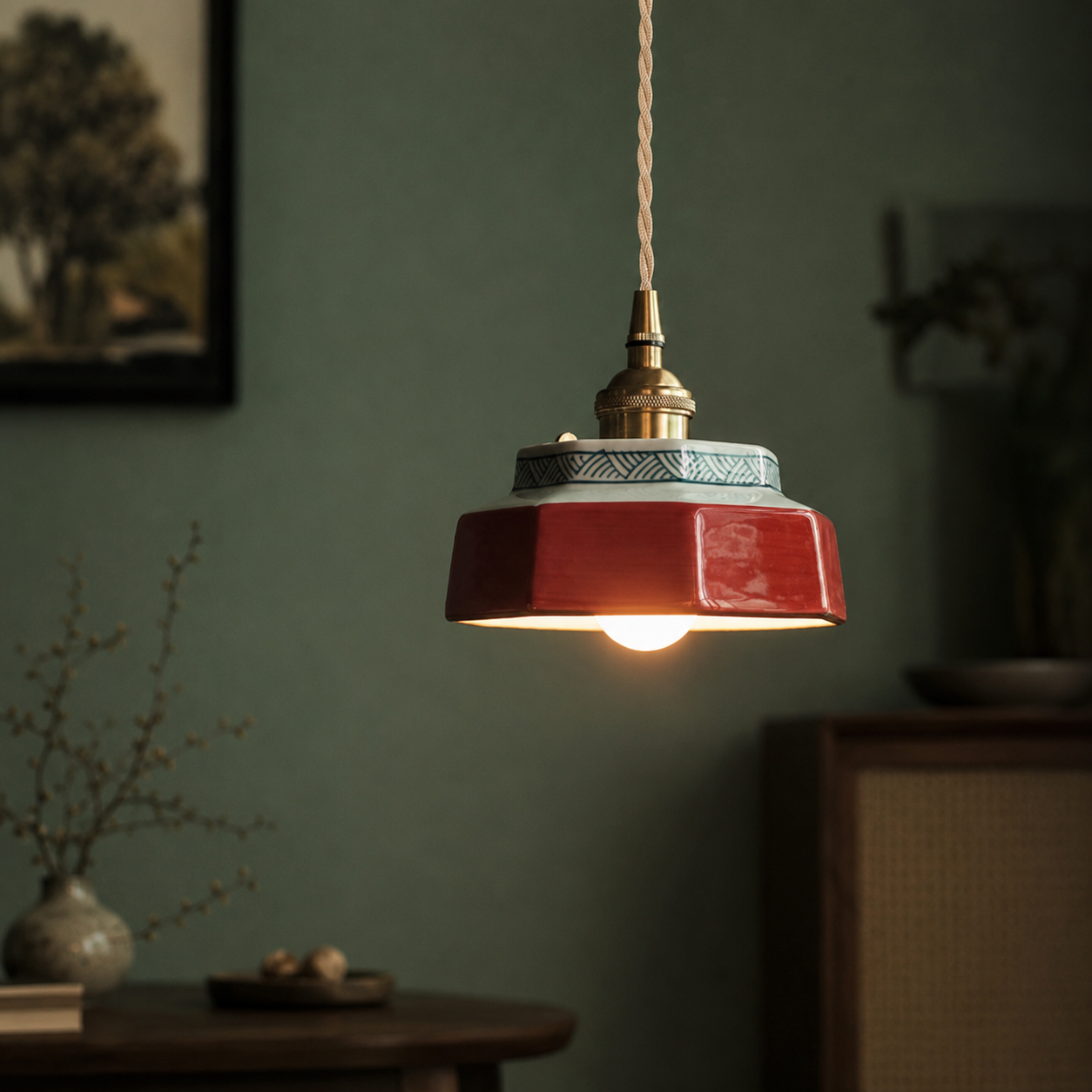 Taro | Retro Ceramic Pendant Light