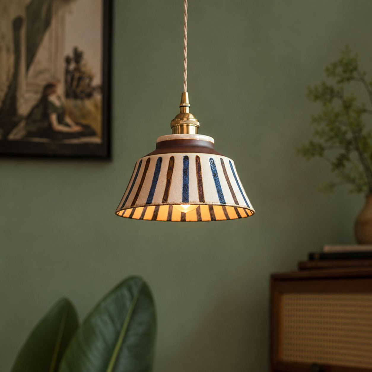 Wei | Retro Ceramic Pendant Light